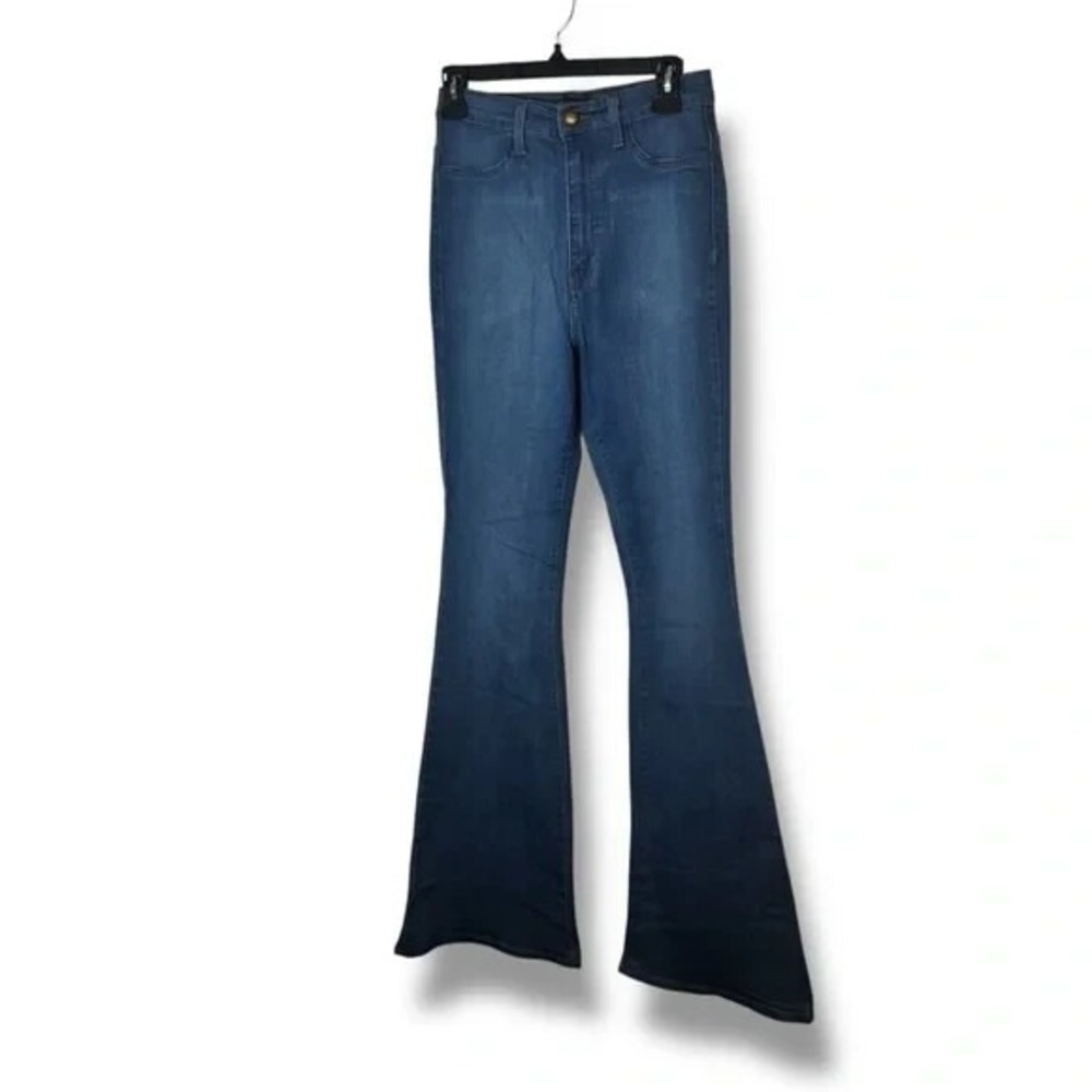 Fashion Nova Blue High Rise Flare Leg Size 11/29
